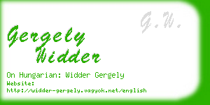 gergely widder business card